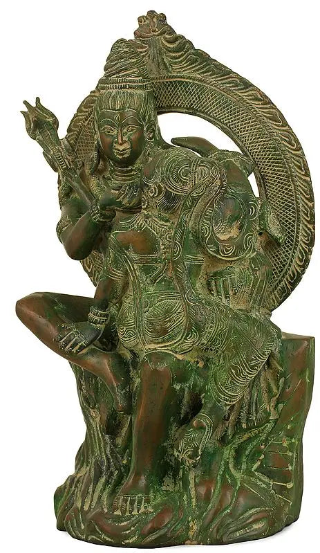 Brassaura® Brass Shiv Parvati Statue | Height 12.8 Inches & Weight 7.70 kg