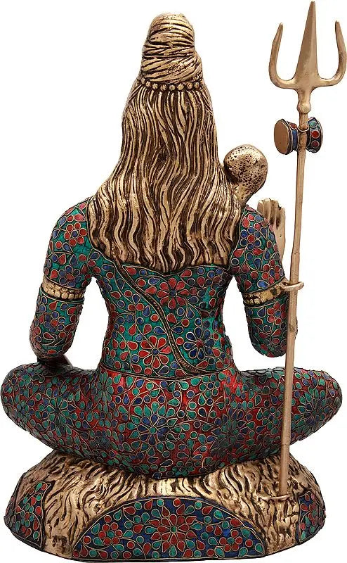 Brassaura® Brass Sitting Shiva Statue | Height 22 Inches & Weight 17.10 kg