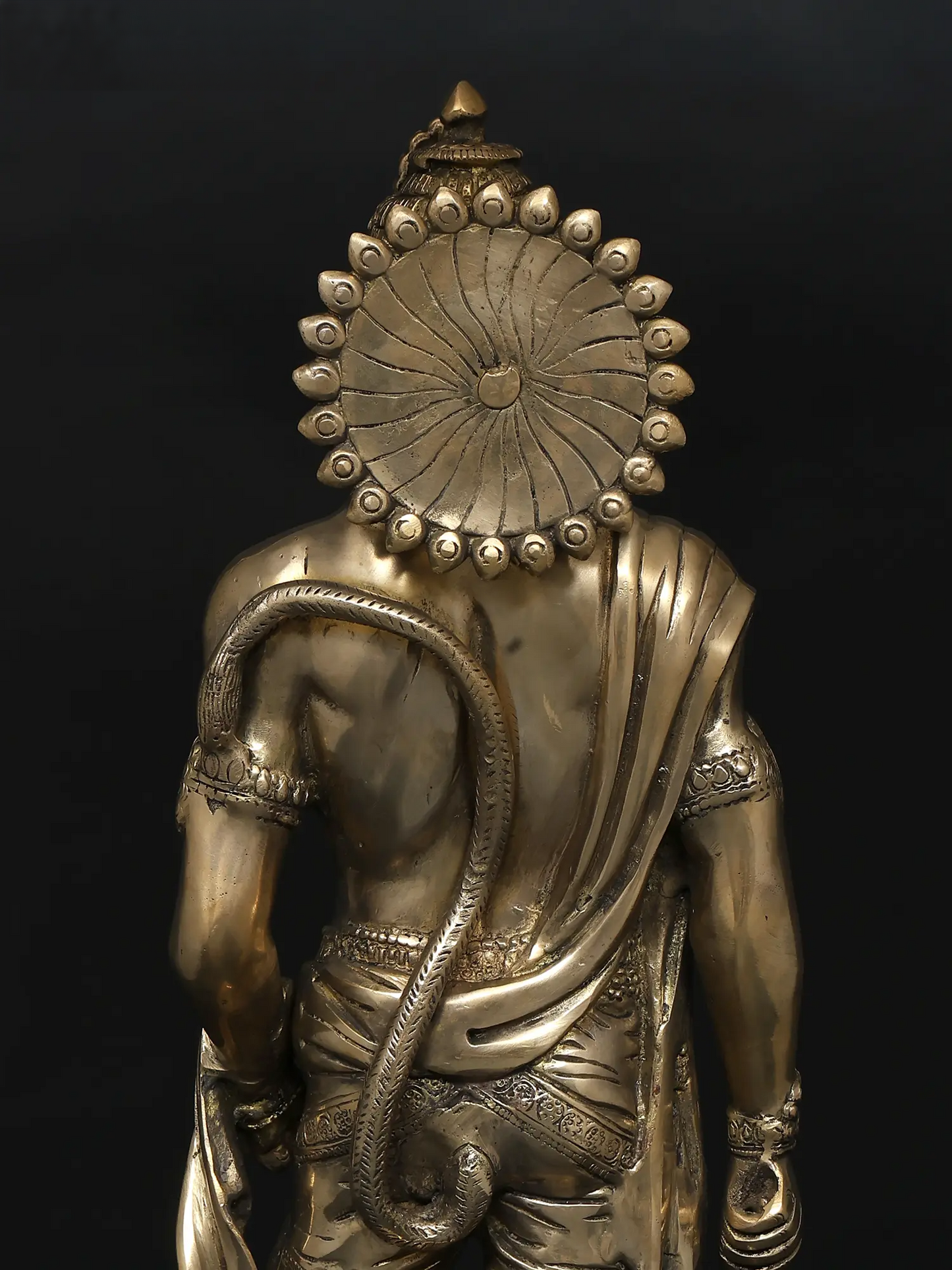 Brassaura® Standing Hanuman with Gada | Brass with Antique Finish | Height 23 Inches & Weight 12 kgs