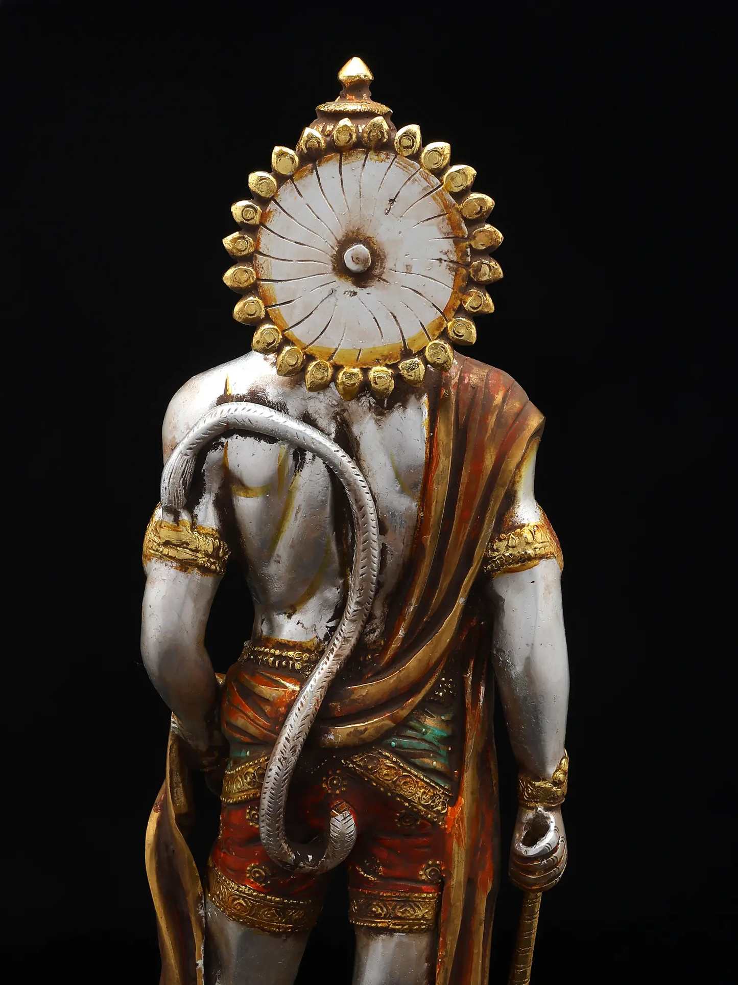 Brassaura® Standing Hanuman with Gada | Brass with Antique Finish | Height 23 Inches & Weight 12 kgs