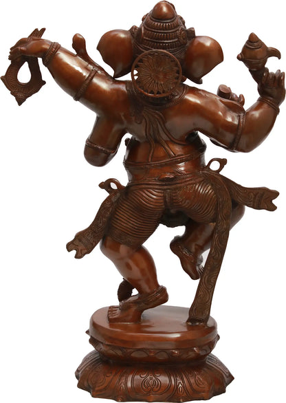 Brassaura™ Brass Ganesha Statue | Height 33 Inches & Weight 42 kgs