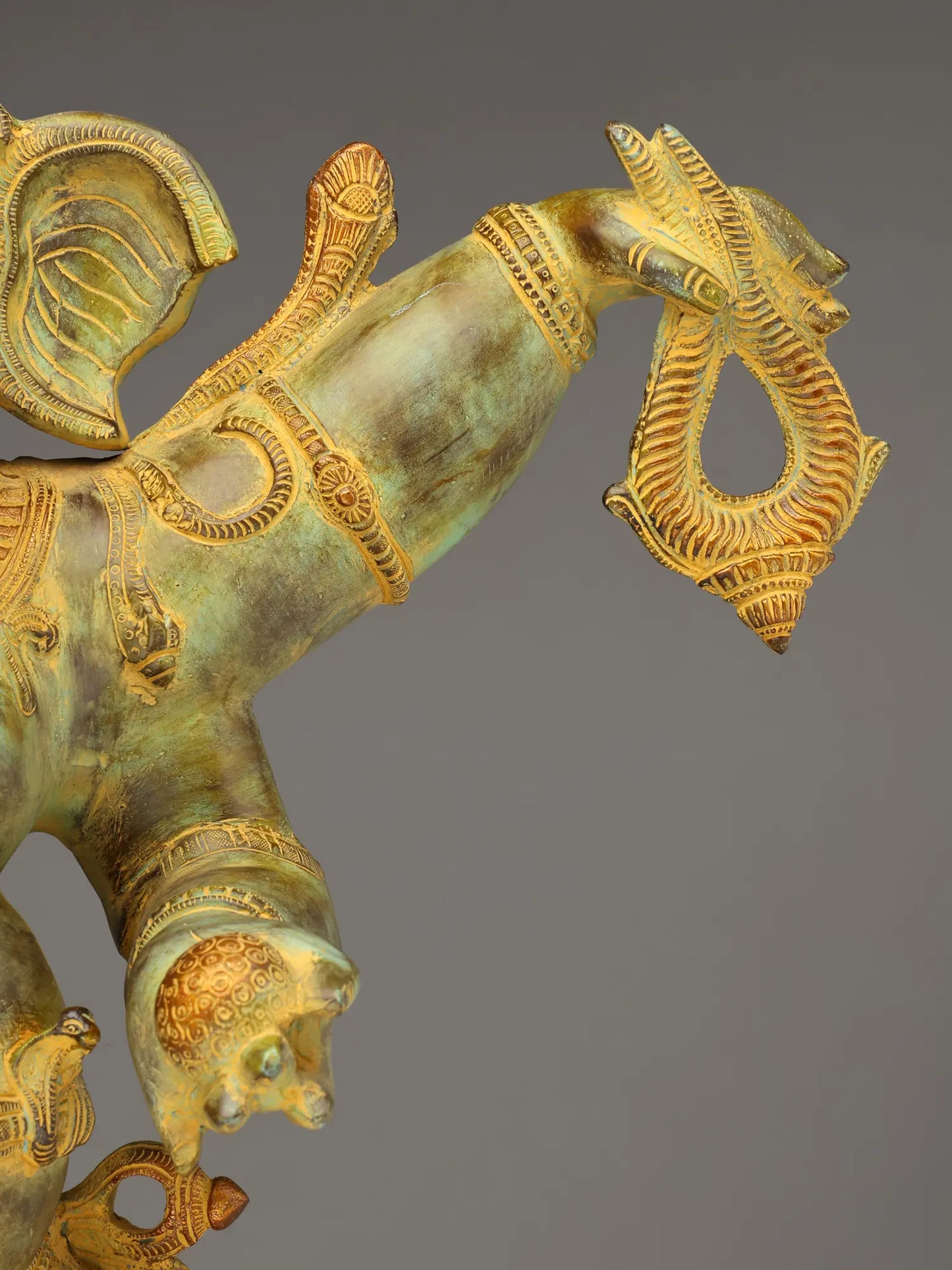 Brassaura™ Brass Ganesha Statue | Height 33 Inches & Weight 42 kgs