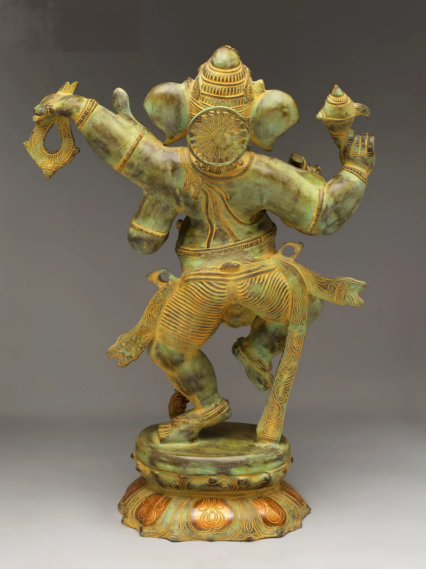 Brassaura™ Brass Ganesha Statue | Height 33 Inches & Weight 42 kgs