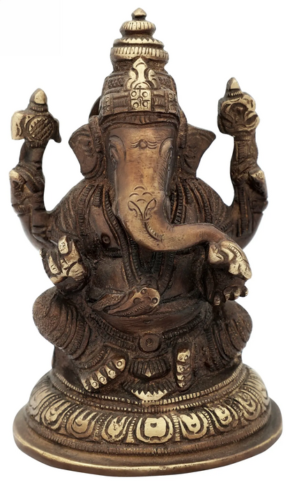 Brassaura® Brass Idol | Pure Brass | Height 5 Inches & Weight 0.84 kgs