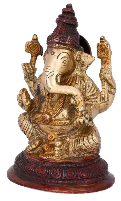 ब्रासौड़ा® पीतल की मूर्ति | शुद्ध पीतल | ऊंचाई 5 इंच और वजन 0.84 किलोग्राम