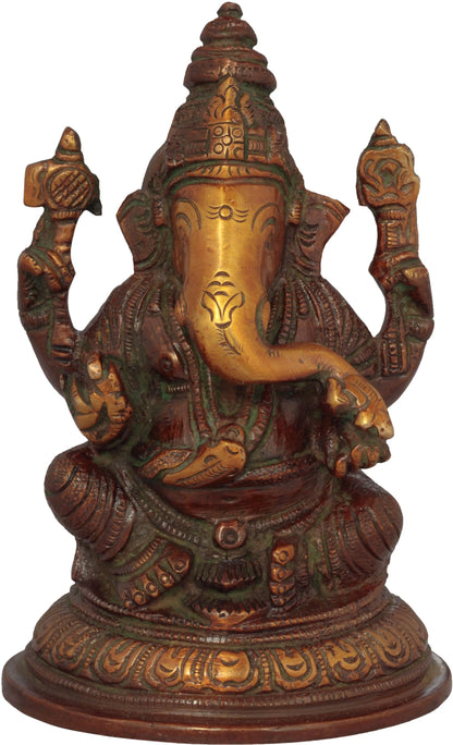 ब्रासुर्रा® पीतल की मूर्ति | शुद्ध पीतल | ऊँचाई 5 इंच और वज़न 0.84 किलोग्राम