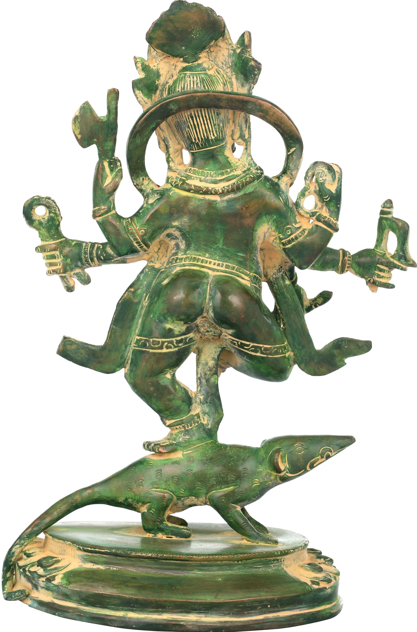 Brassaura™ Dancing Lord Ganesha Brass Statue | Height 11.4 Inches & Weight 3.10 kgs