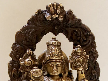 Brassaura® Lord Vishnu Brass Statue | Height 9.4 Inches & Weight 1.90 kgs