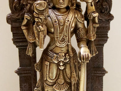 Brassaura® Lord Vishnu Brass Statue | Height 9.4 Inches & Weight 1.90 kgs