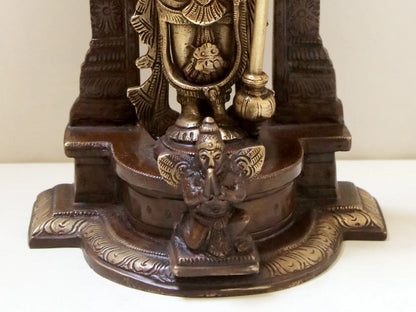 Brassaura® Lord Vishnu Brass Statue | Height 9.4 Inches & Weight 1.90 kgs