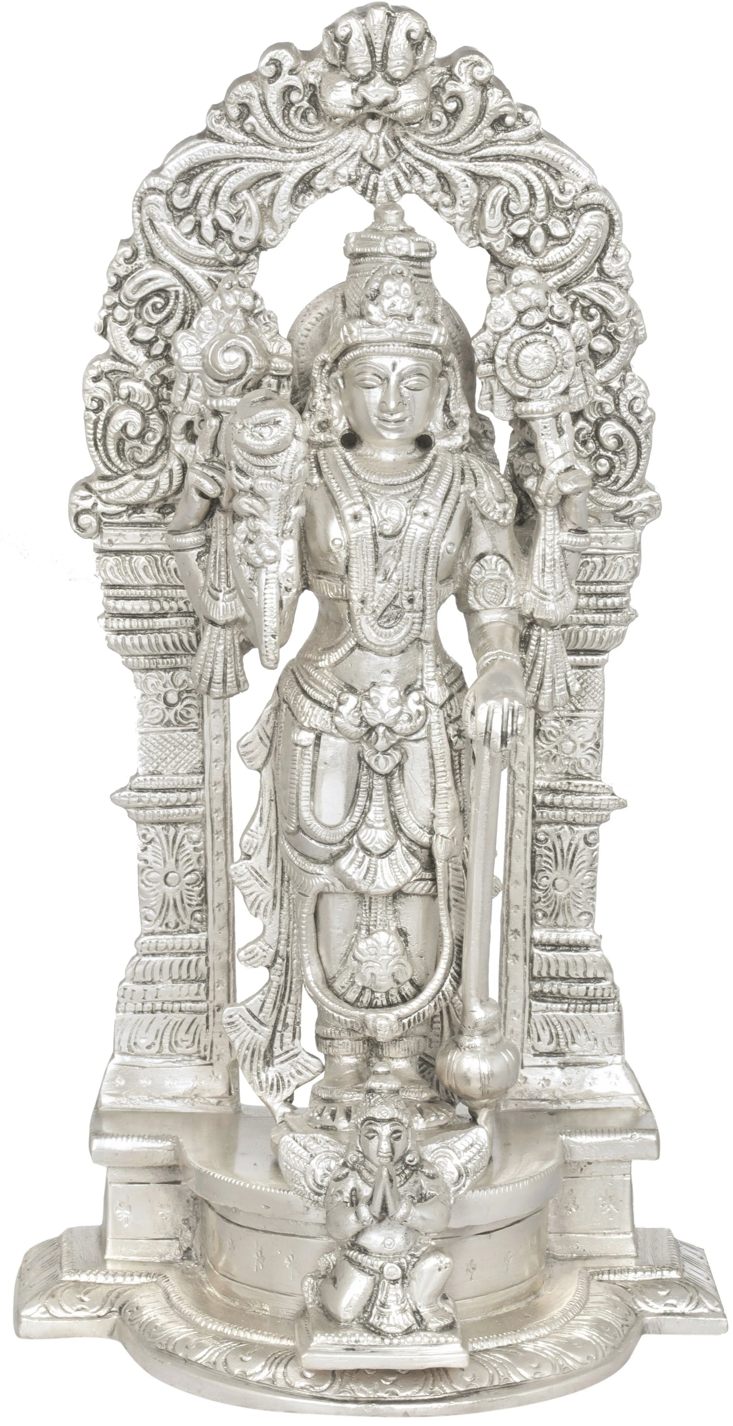 Brassaura® Lord Vishnu Brass Statue | Height 9.4 Inches & Weight 1.90 kgs