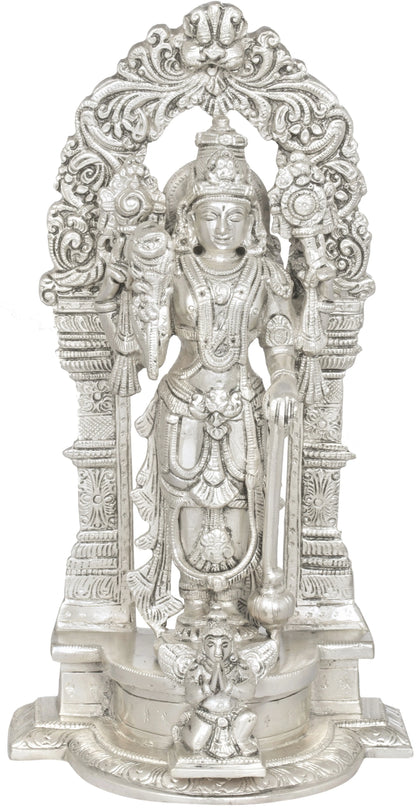 Brassaura® Lord Vishnu Brass Statue | Height 9.4 Inches & Weight 1.90 kgs