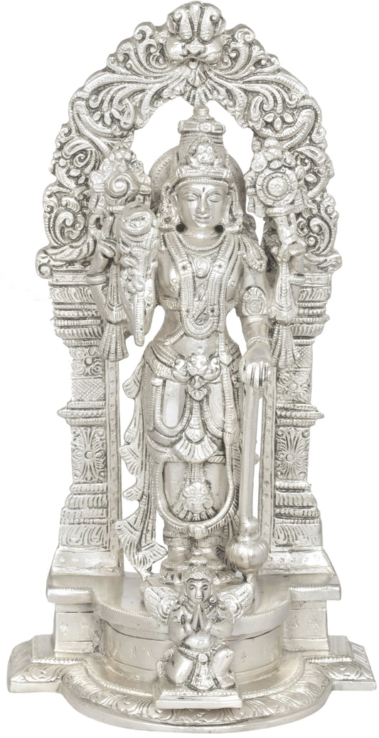 Brassaura® Lord Vishnu Brass Statue | Height 9.4 Inches & Weight 1.90 kgs