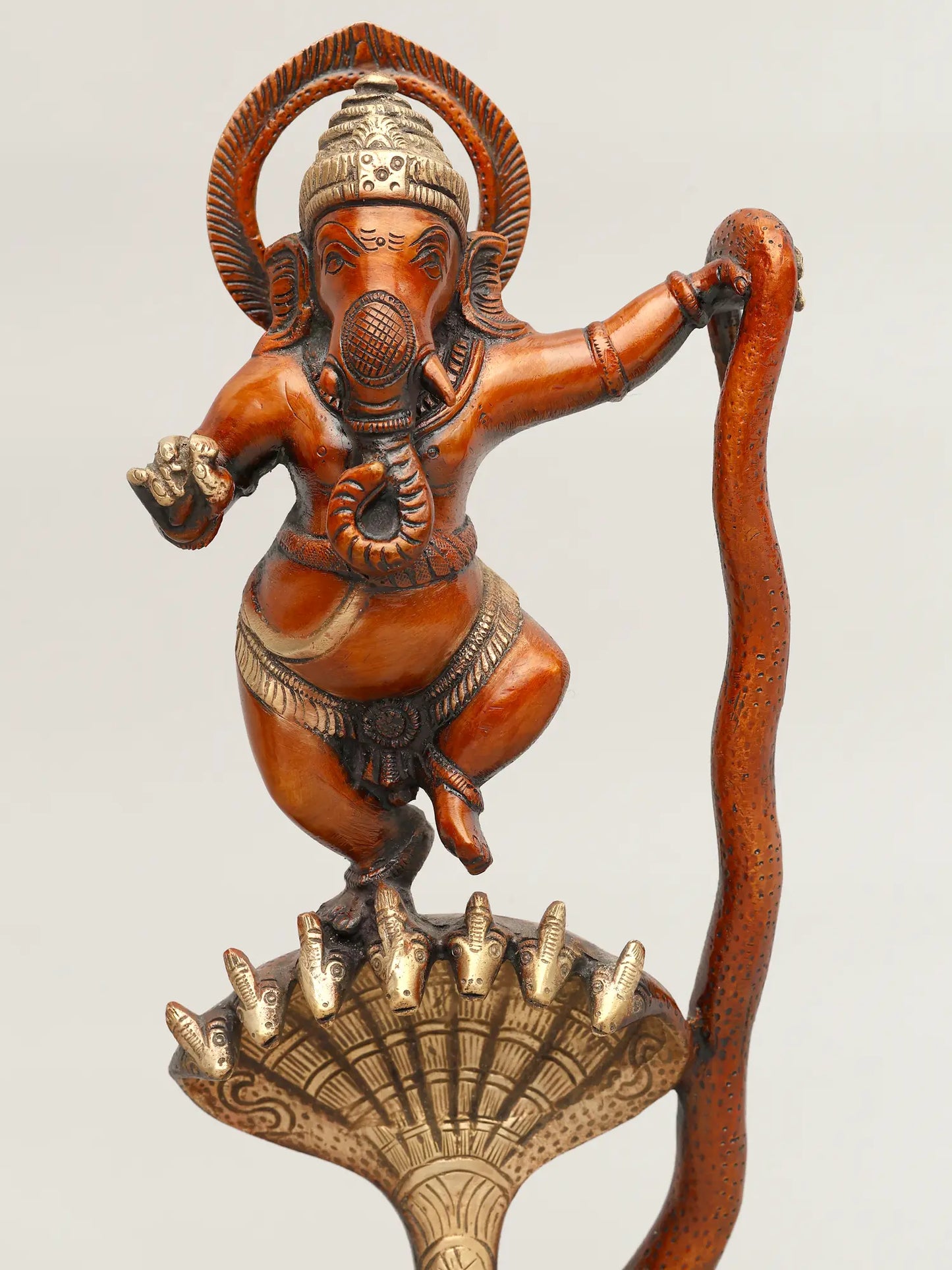 Brassaura™ Brass Ganesha Statue | Height 5 Inches & Weight 2.90 kgs