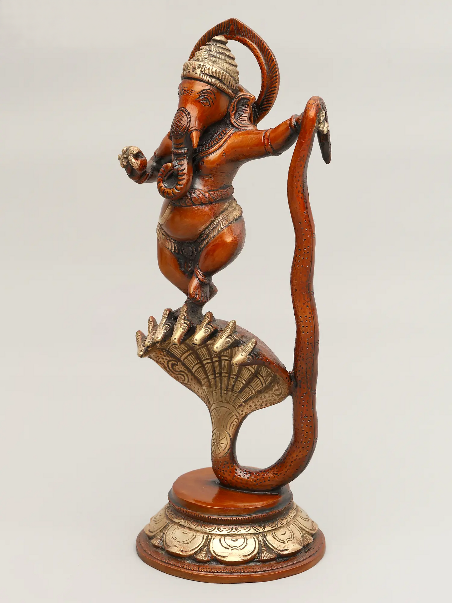 Brassaura™ Brass Ganesha Statue | Height 5 Inches & Weight 2.90 kgs