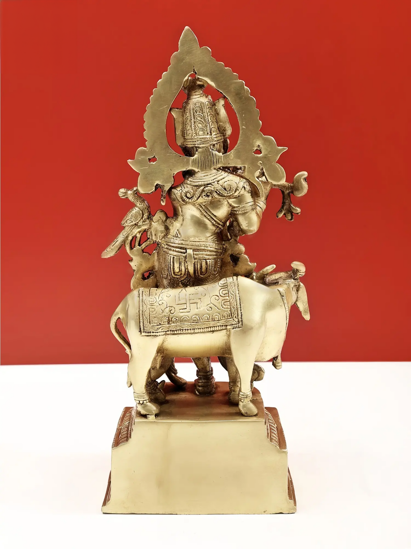 Brassaura® Brass Krishna Statue with Inlay Work | Height 13.98 Inches & Weight 4.20 kg