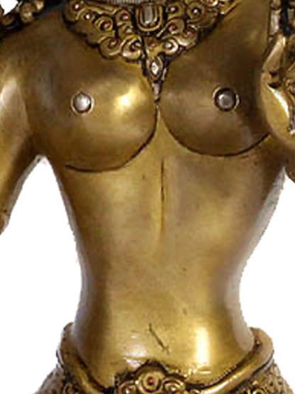 ब्रैसौरा® ब्रास देवी तारा प्रतिमा | ऊंचाई 10.43 इंच और वजन 3.20 किग्रा