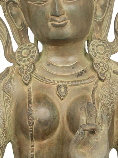 Brassaura® तारा बैठी हुई | पीतल की प्रतिमा | ऊंचाई 27.5 इंच और वज़न 24.10 किलोग्राम