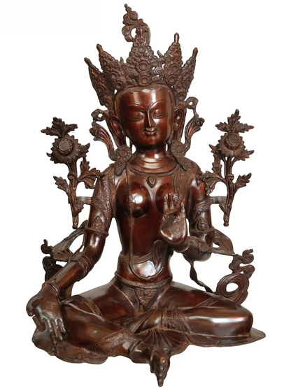 Brassaura® Tara Sitting | Brass Statue | Height 27.5 Inches & Weight 24.10 kgs