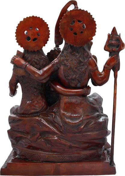 Brassaura® Shiv Parivar Brass Statue with Antique Finish | Height 17.52 Inches & Weight 17 kgs