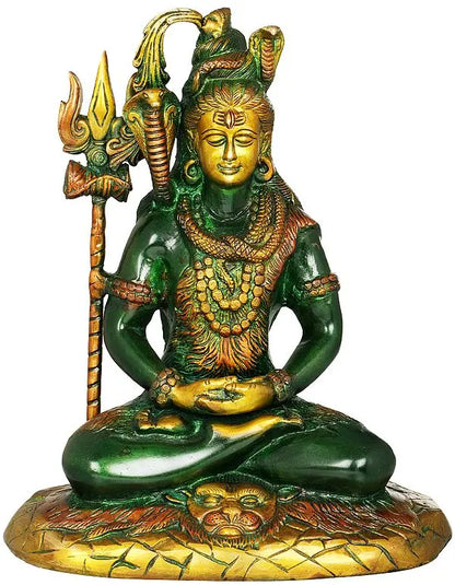 Brassaura® Brass Shiva Statue | Height 10.4 Inches & Weight 3.70 kg