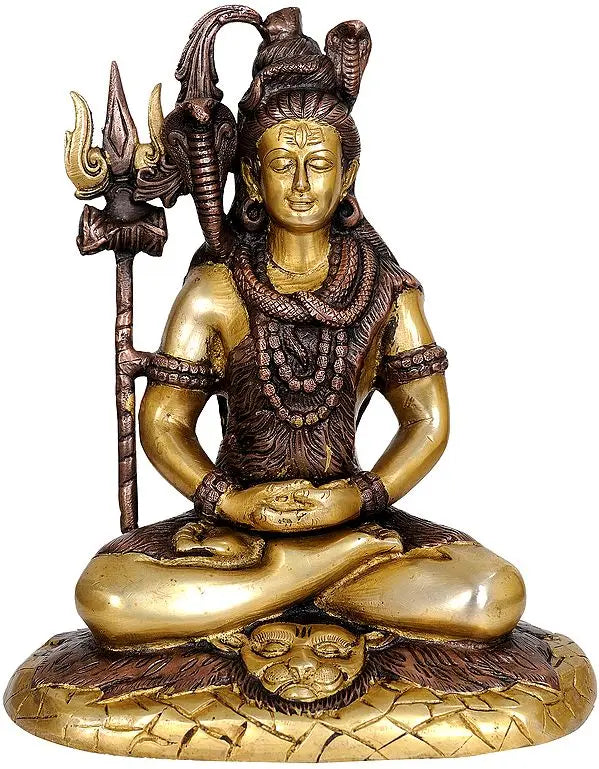 Brassaura® Brass Shiva Statue | Height 10.4 Inches & Weight 3.70 kg