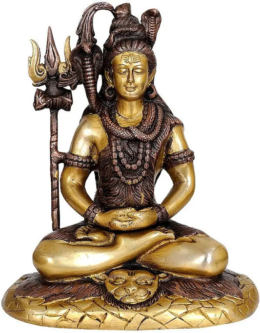 Brassaura® Brass Shiva Statue | Height 10.4 Inches & Weight 3.70 kg
