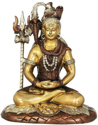 Brassaura® Brass Shiva Statue | Height 10.4 Inches & Weight 3.70 kg
