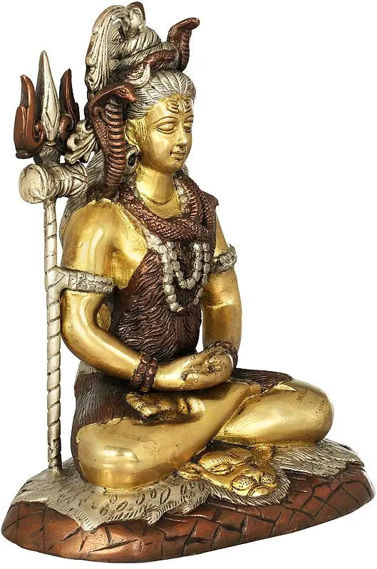 Brassaura® Brass Shiva Statue | Height 10.4 Inches & Weight 3.70 kg
