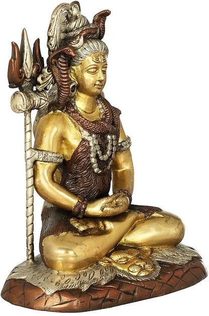 Brassaura® Brass Shiva Statue | Height 10.4 Inches & Weight 3.70 kg