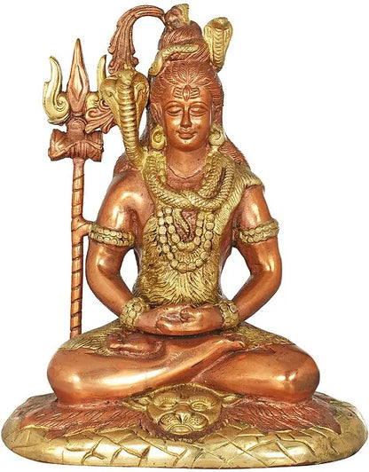 Brassaura® Brass Shiva Statue | Height 10.4 Inches & Weight 3.70 kg