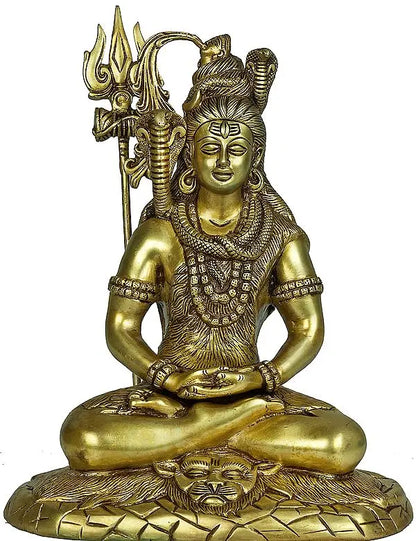 Brassaura® Brass Shiva Statue | Height 10.4 Inches & Weight 3.70 kg