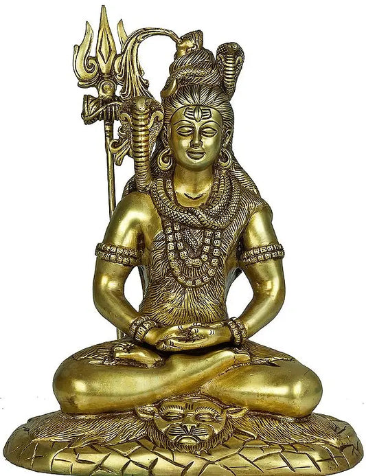 Brassaura® Brass Shiva Statue | Height 10.4 Inches & Weight 3.70 kg