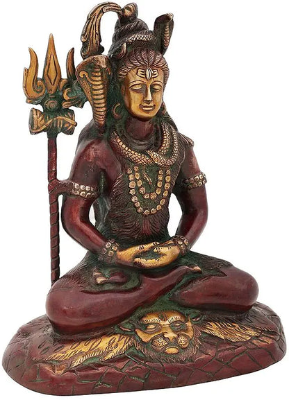 Brassaura® Brass Shiva Statue | Height 10.4 Inches & Weight 3.70 kg