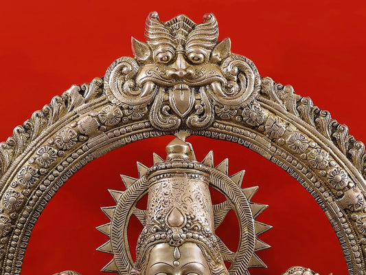 ब्रेसौरा® पीतल की देवी लक्ष्मी की प्रतिमा - एंटीक फ़िनिश | ऊँचाई 135 सेमी और वज़न 56.50 किग्रा