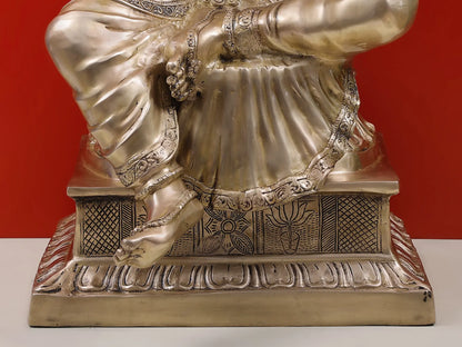 Brassaura® Brass Goddess Lakshmi Statue – Antique Finish | Height 135 cm & Weight 56.50 kg