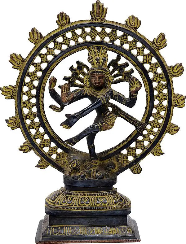 Brassaura™ Brass Nataraj Statue | Height 8 Inches & Weight 0.99 kg