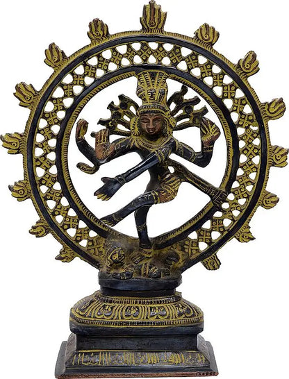 Brassaura™ Brass Nataraj Statue | Height 8 Inches & Weight 0.99 kg