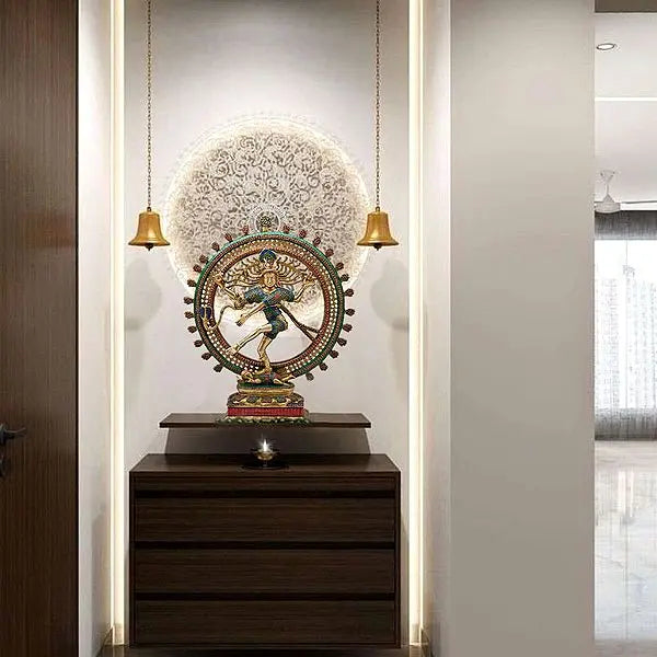 Brassaura® Brass Nataraj Statue with Inlay Work | Height 24 Inches & Weight 13.16 kg