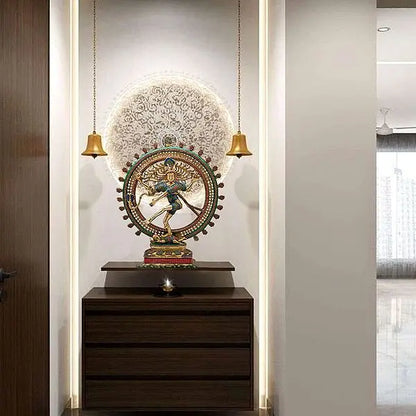 Brassaura® Brass Nataraj Statue with Inlay Work | Height 24 Inches & Weight 13.16 kg