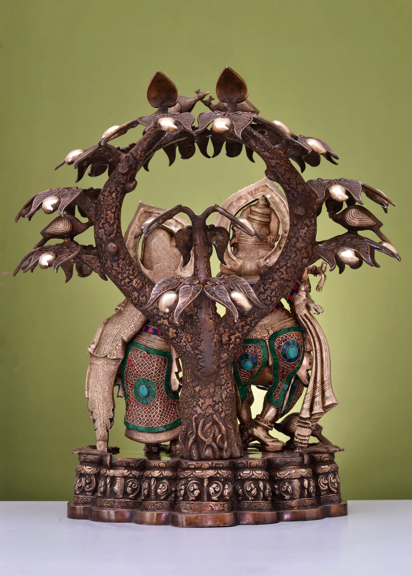 Brassaura® Brass Radha Krishna Statue | Height 30 Inches & Weight 58.65 kg