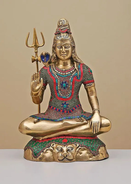 Brassaura® Brass Shiva Statue | Height 21.1 Inches & Weight 16.63 kg