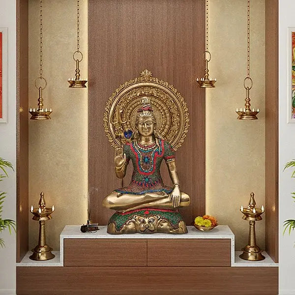 Brassaura® Brass Shiva Statue | Height 21.1 Inches & Weight 16.63 kg