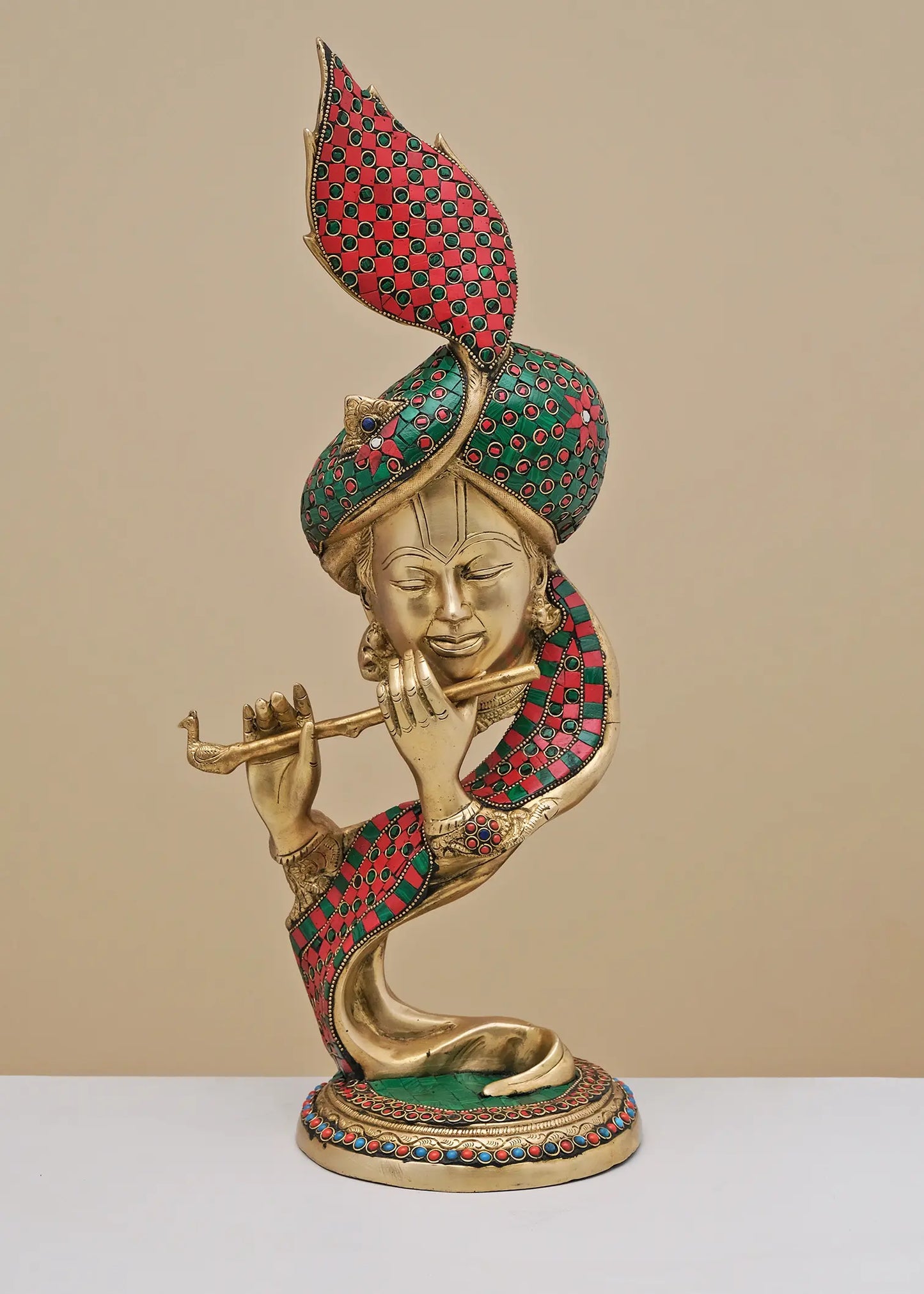 Brassaura® Brass Krishna Statue | Height 20 Inches & Weight 7.24 kg