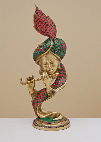Brassaura® Brass Krishna Statue | Height 20 Inches & Weight 7.24 kg