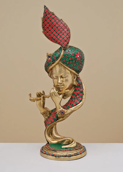 Brassaura® Brass Krishna Statue | Height 20 Inches & Weight 7.24 kg