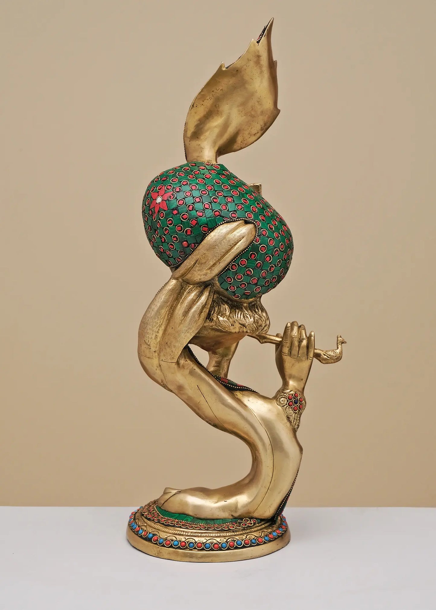 Brassaura® Brass Krishna Statue | Height 20 Inches & Weight 7.24 kg