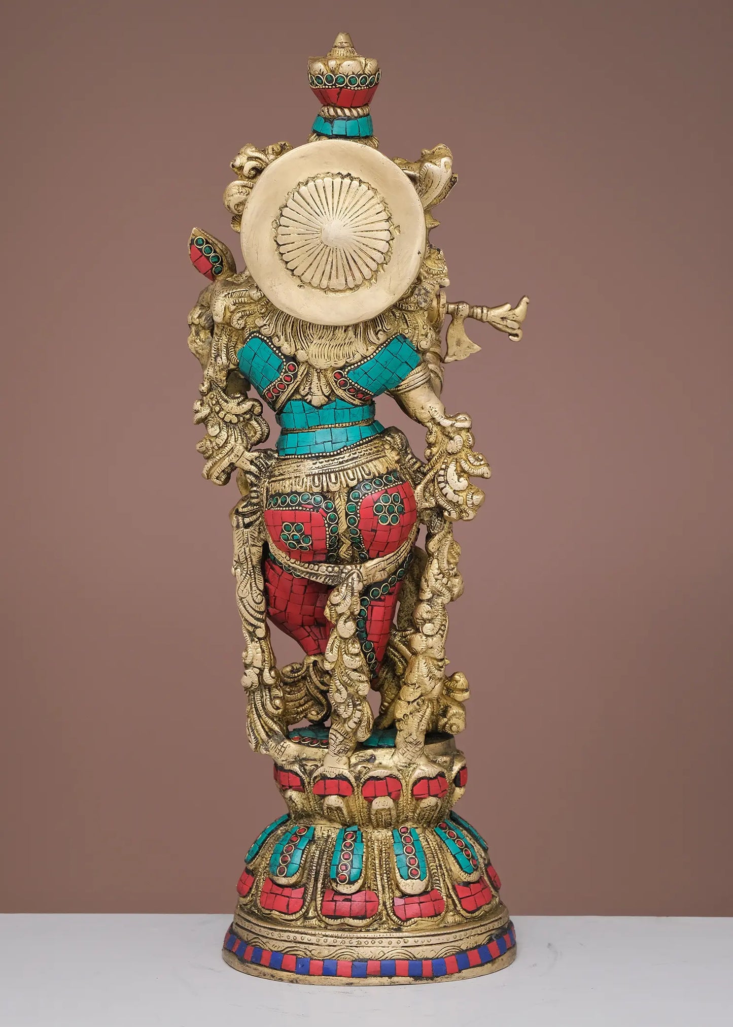 Brassaura® Brass Krishna Statue | Height 20 Inches & Weight 8.72 kg