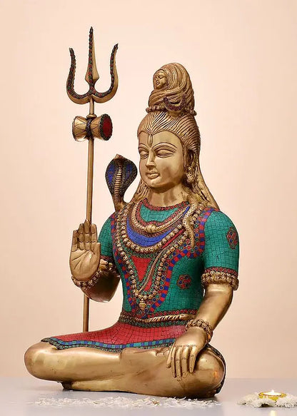 Brassaura® Brass Shiva Statue | Height 29.9 Inches & Weight 31.89 kg