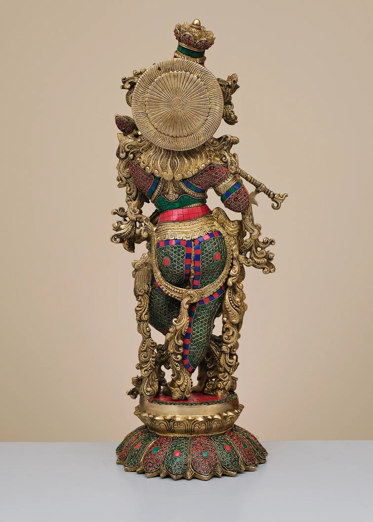 Brassaura® Brass Krishna Statue | Height 26 Inches & Weight 18.27 kg